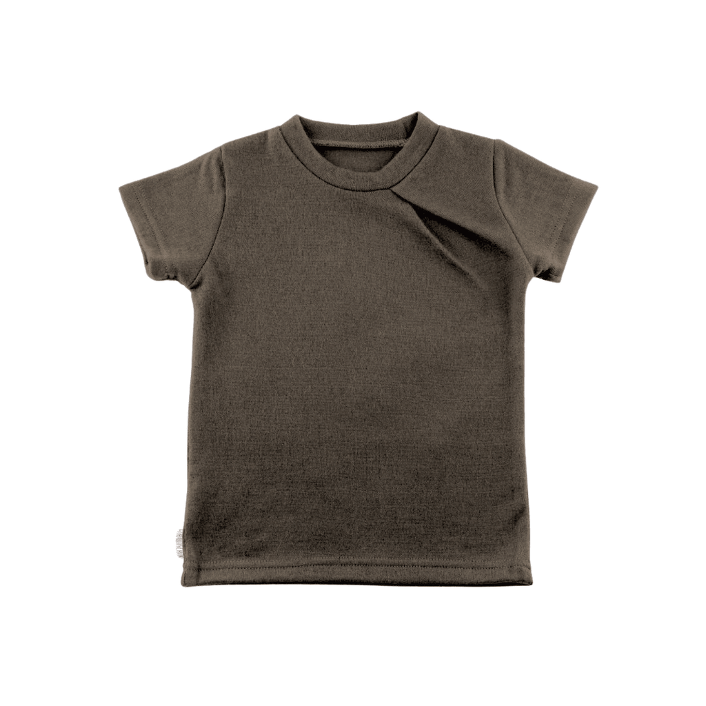 Merino T-Shirt mit der Falte Braun meliert - ForSchur