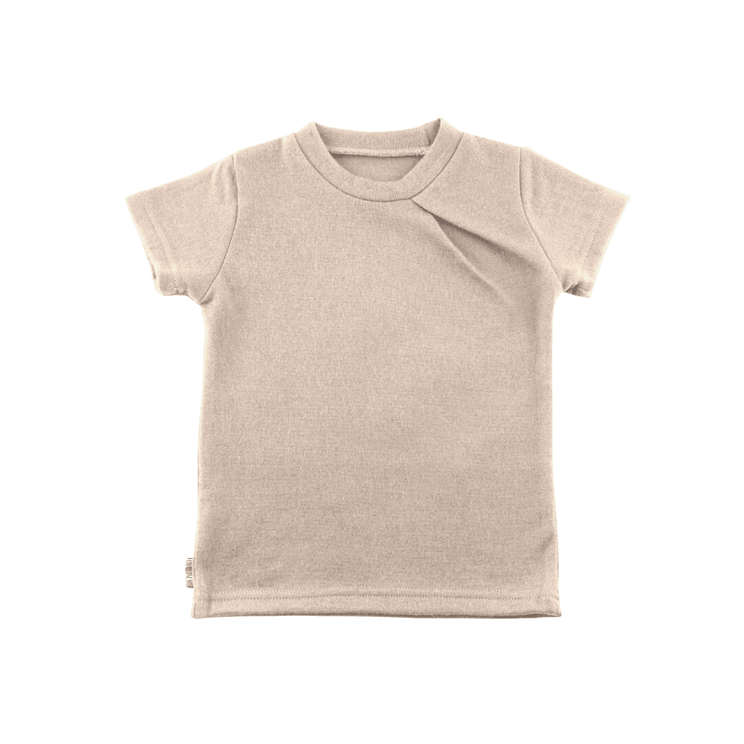 Upcycling Merino T-Shirt mit der Falte Braun - ForSchur