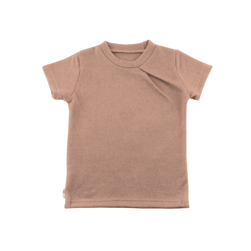 Upcycling Merino T-Shirt mit der Falte Braun - ForSchur