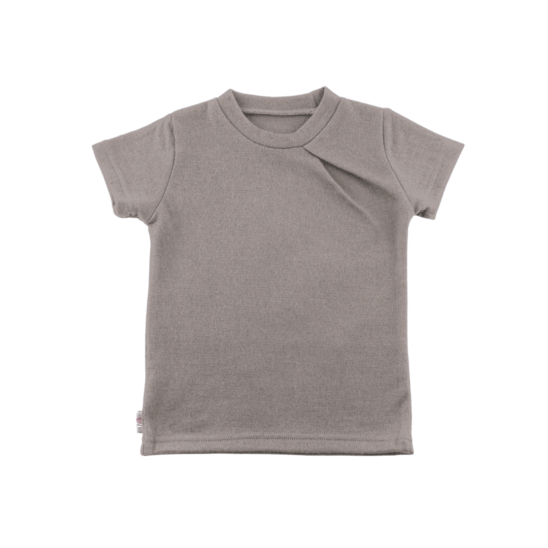 Upcycling Merino T-Shirt mit der Falte Braun - ForSchur
