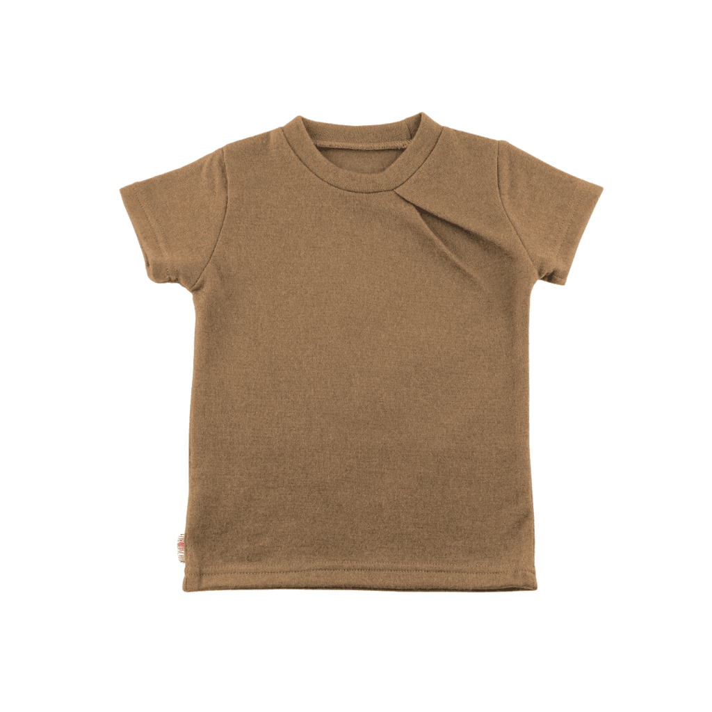 Merino T-Shirt mit der Falte Braun meliert - ForSchur