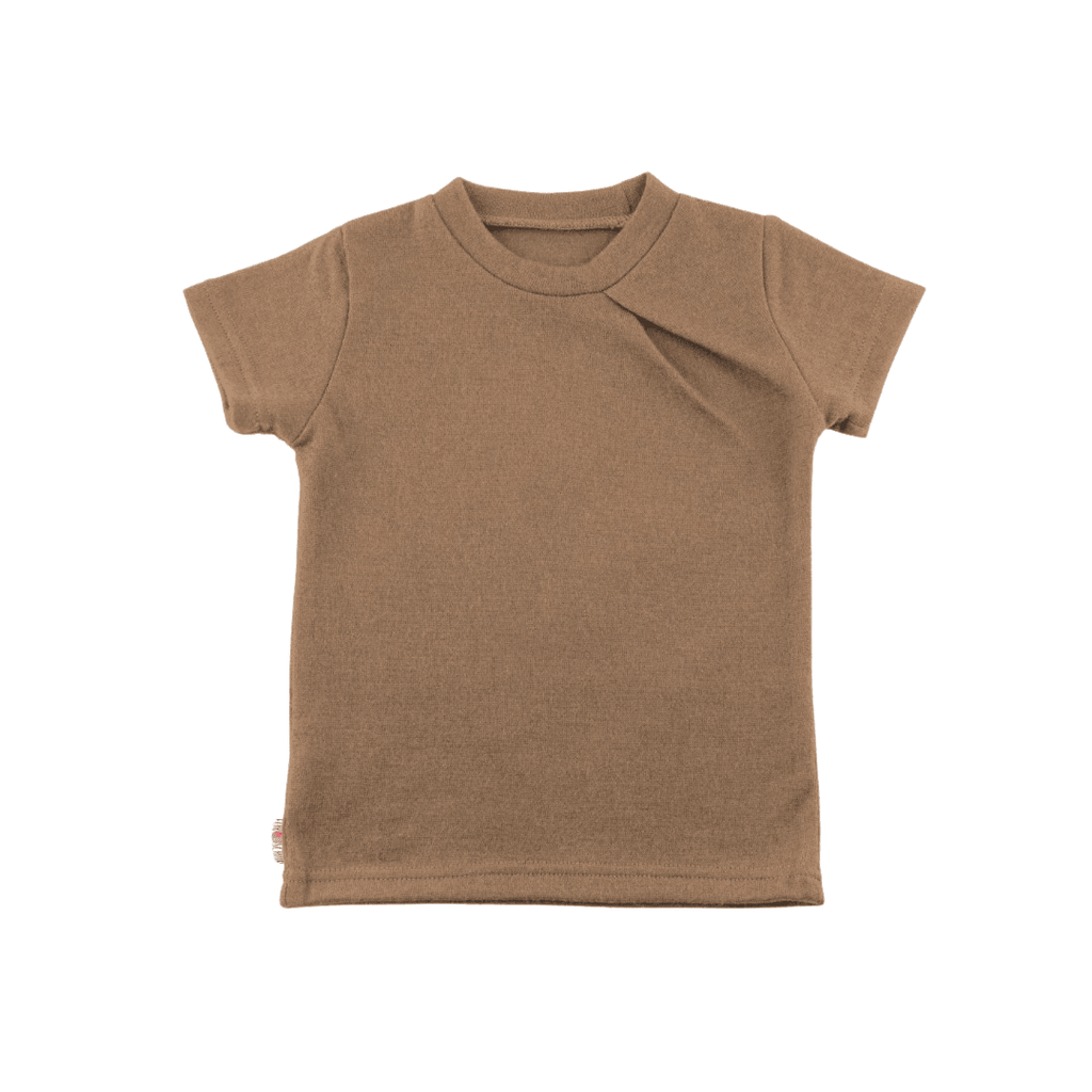 Merino T-Shirt mit der Falte Braun - ForSchur