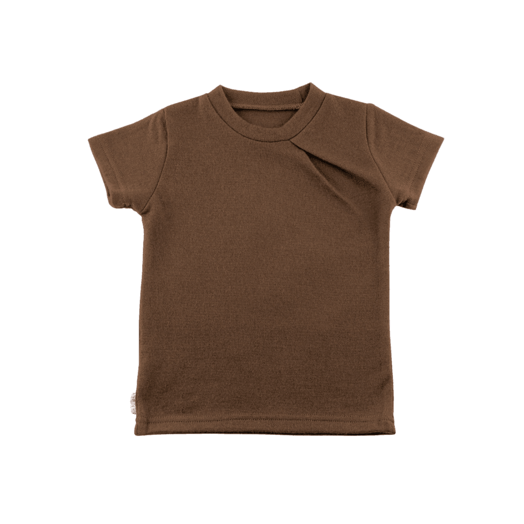 Merino T-Shirt mit der Falte Braun meliert - ForSchur