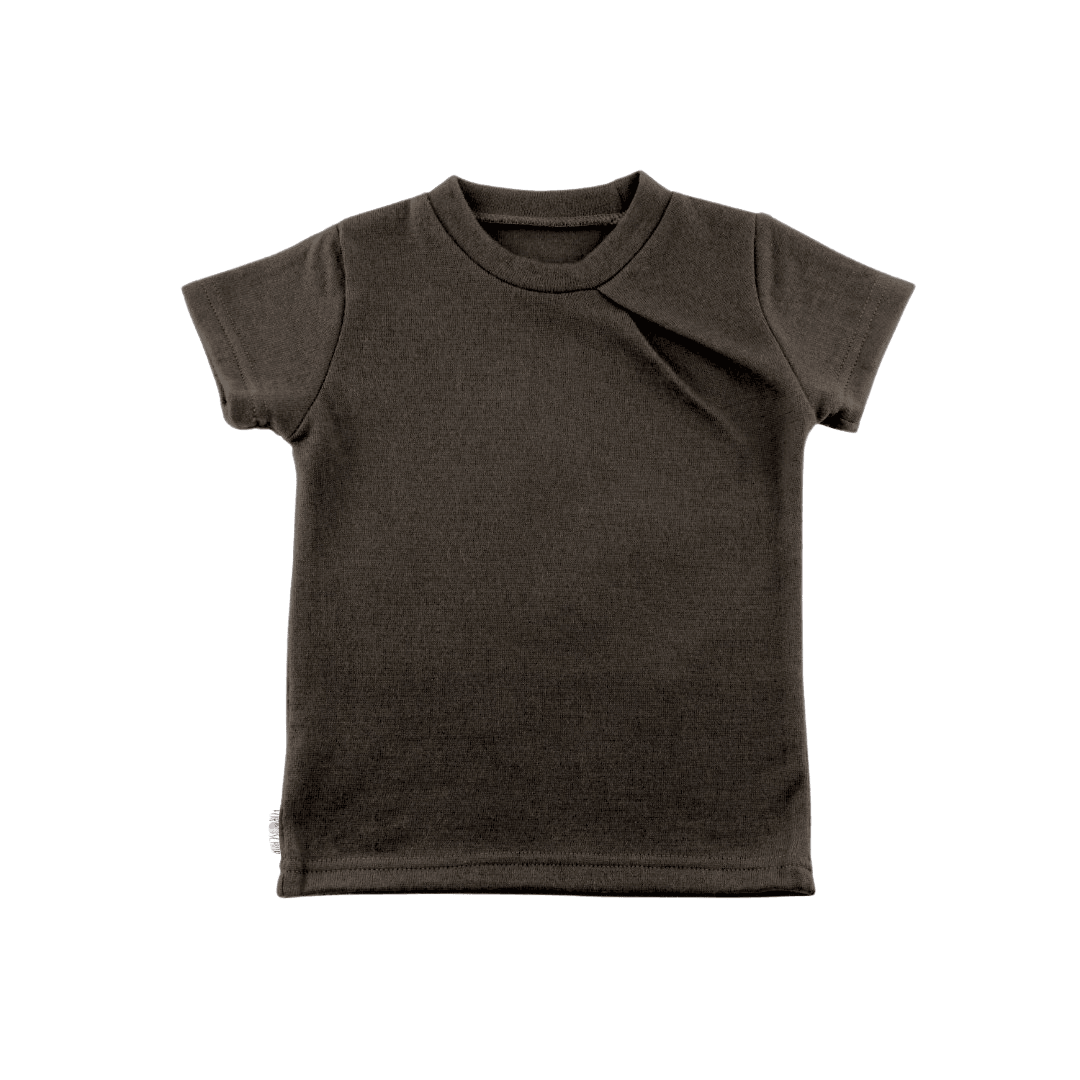 Upcycling Merino T-Shirt mit der Falte Braun - ForSchur