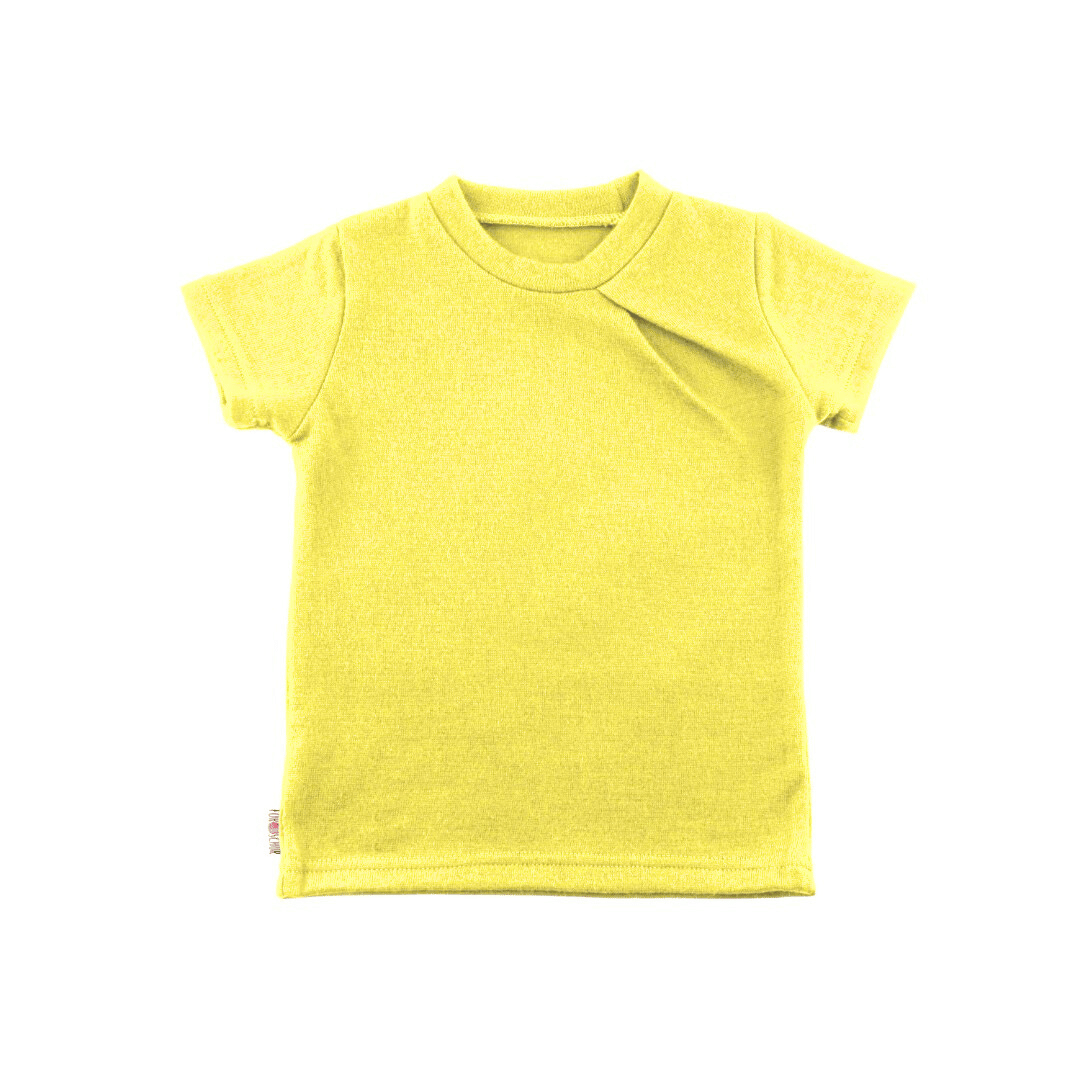 Kaschmir Kinder T-Shirt mit der Falte Gelb