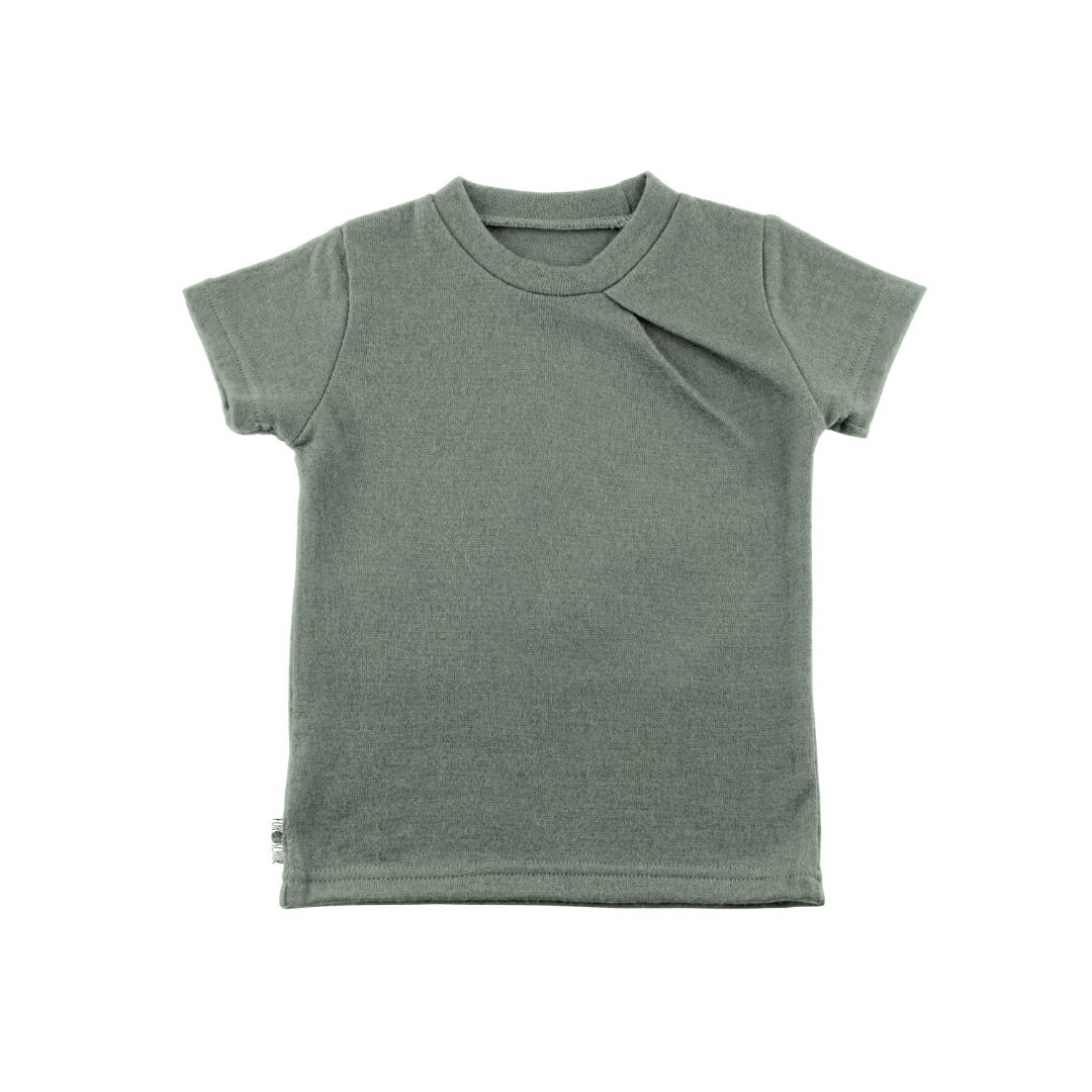 Kaschmir Kinder T-Shirt mit der Falte Grau