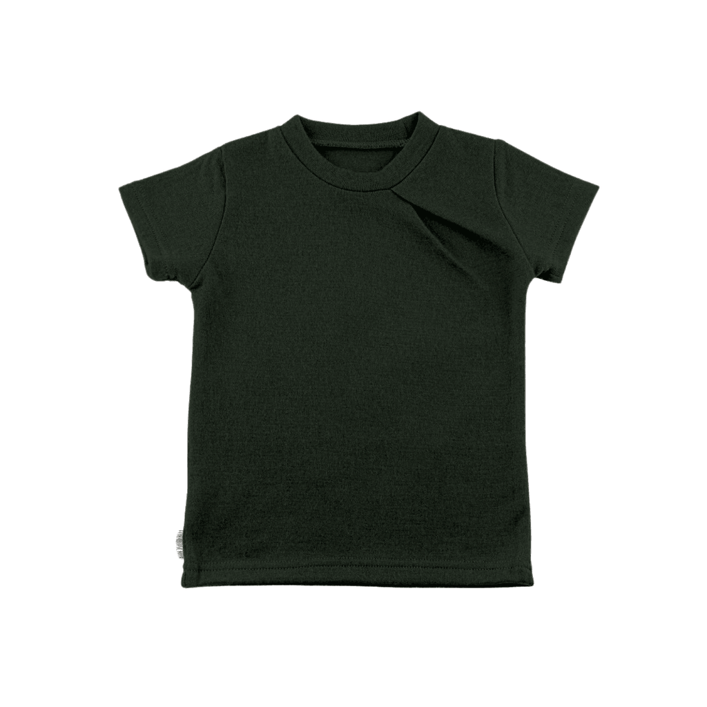 Upcycling Merino T-Shirt mit der Falte Grün - ForSchur