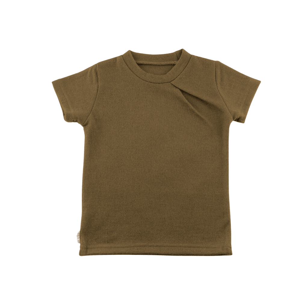 Upcycling Merino T-Shirt mit der Falte Grün - ForSchur