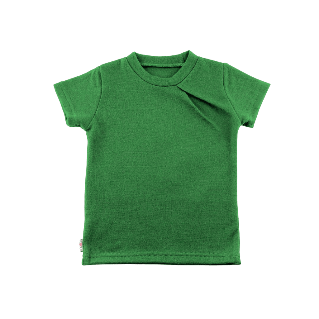 Upcycling Merino T-Shirt mit der Falte Grün - ForSchur