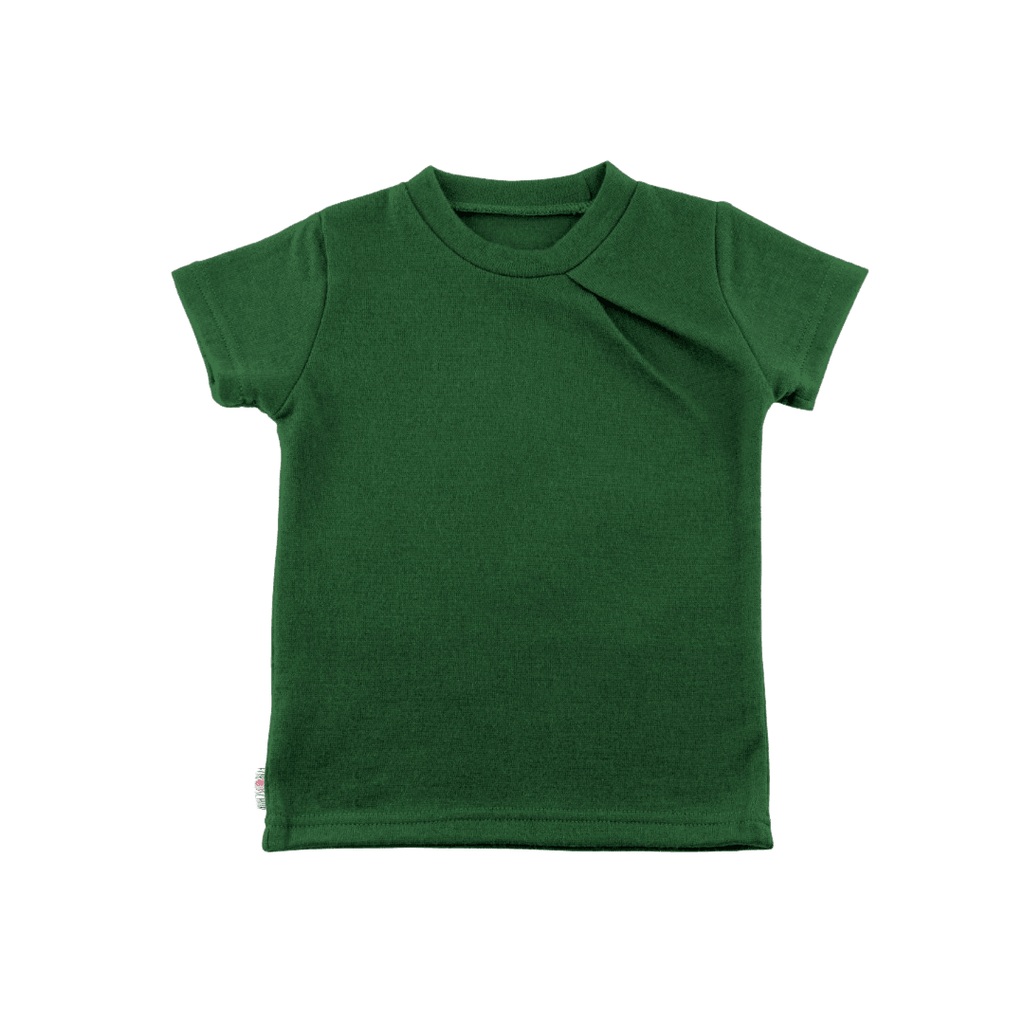 Upcycling Merino T-Shirt mit der Falte Grün - ForSchur