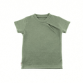 Kaschmir Kinder T-Shirt mit der Falte Grün