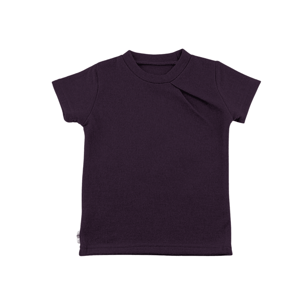 Upcycling Merino T-Shirt mit der Falte Lila - ForSchur