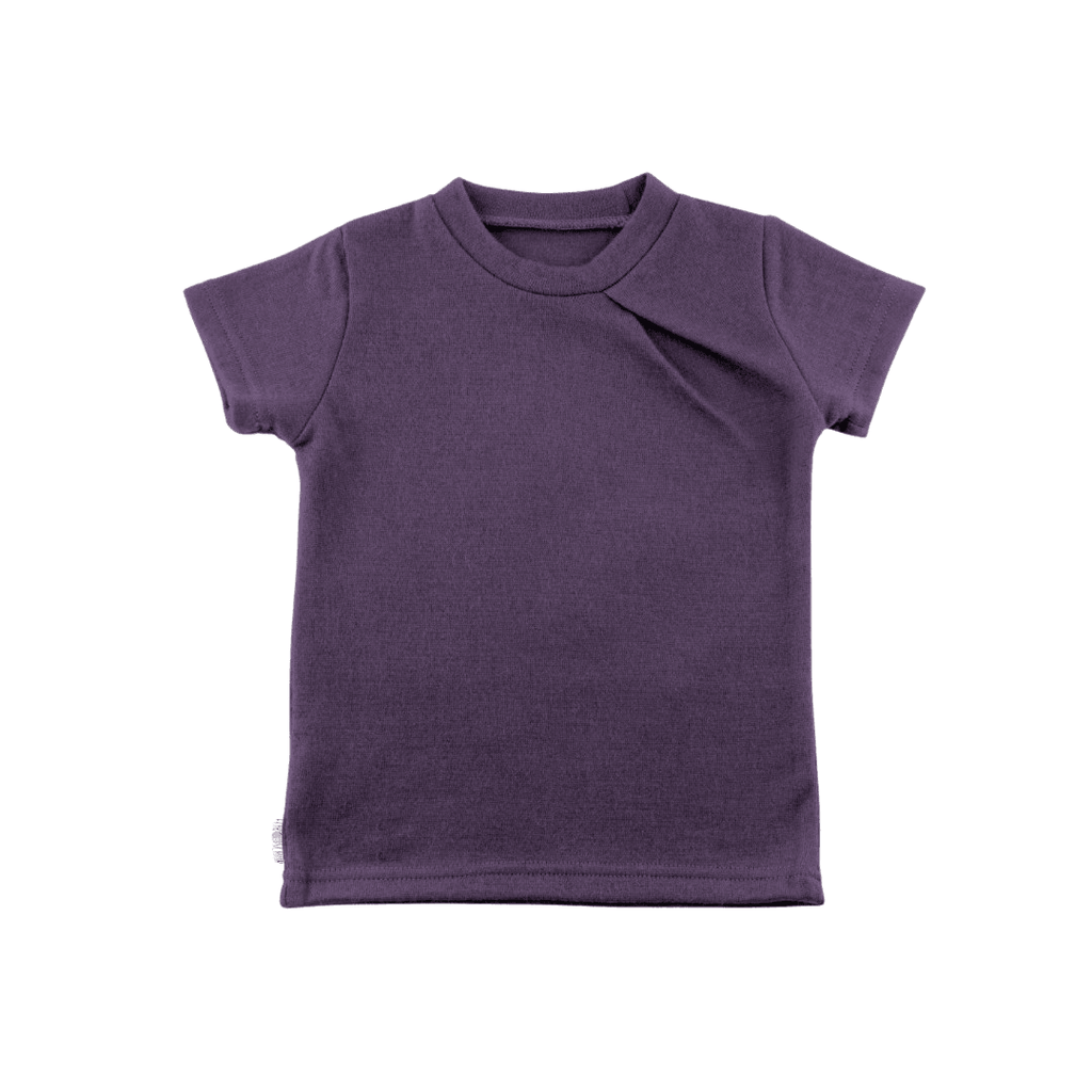 Upcycling Merino T-Shirt mit der Falte Lila - ForSchur