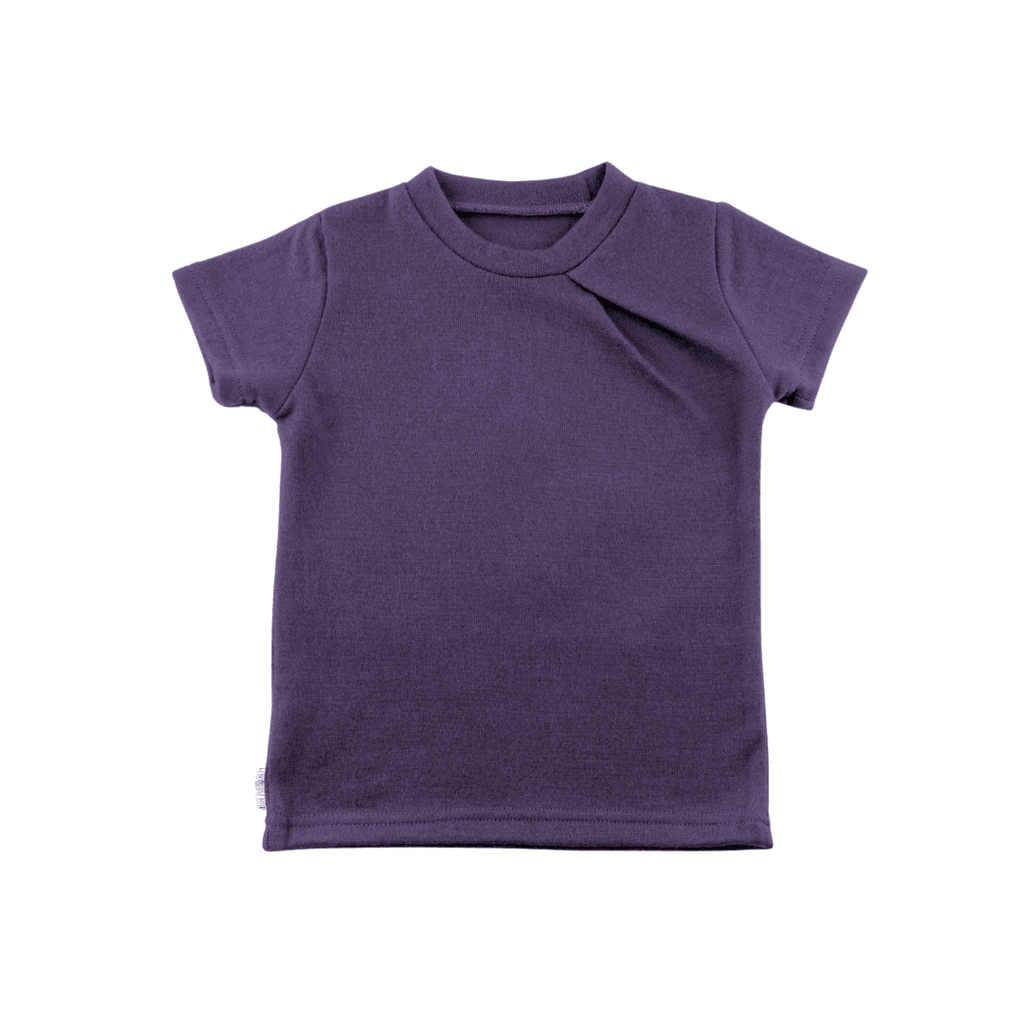 Upcycling Merino T-Shirt mit der Falte Lila - ForSchur