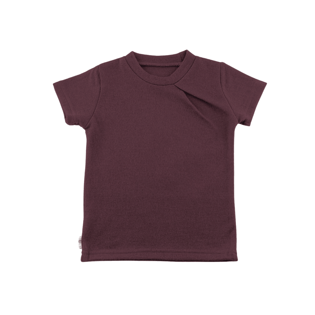 Upcycling Merino T-Shirt mit der Falte Lila - ForSchur