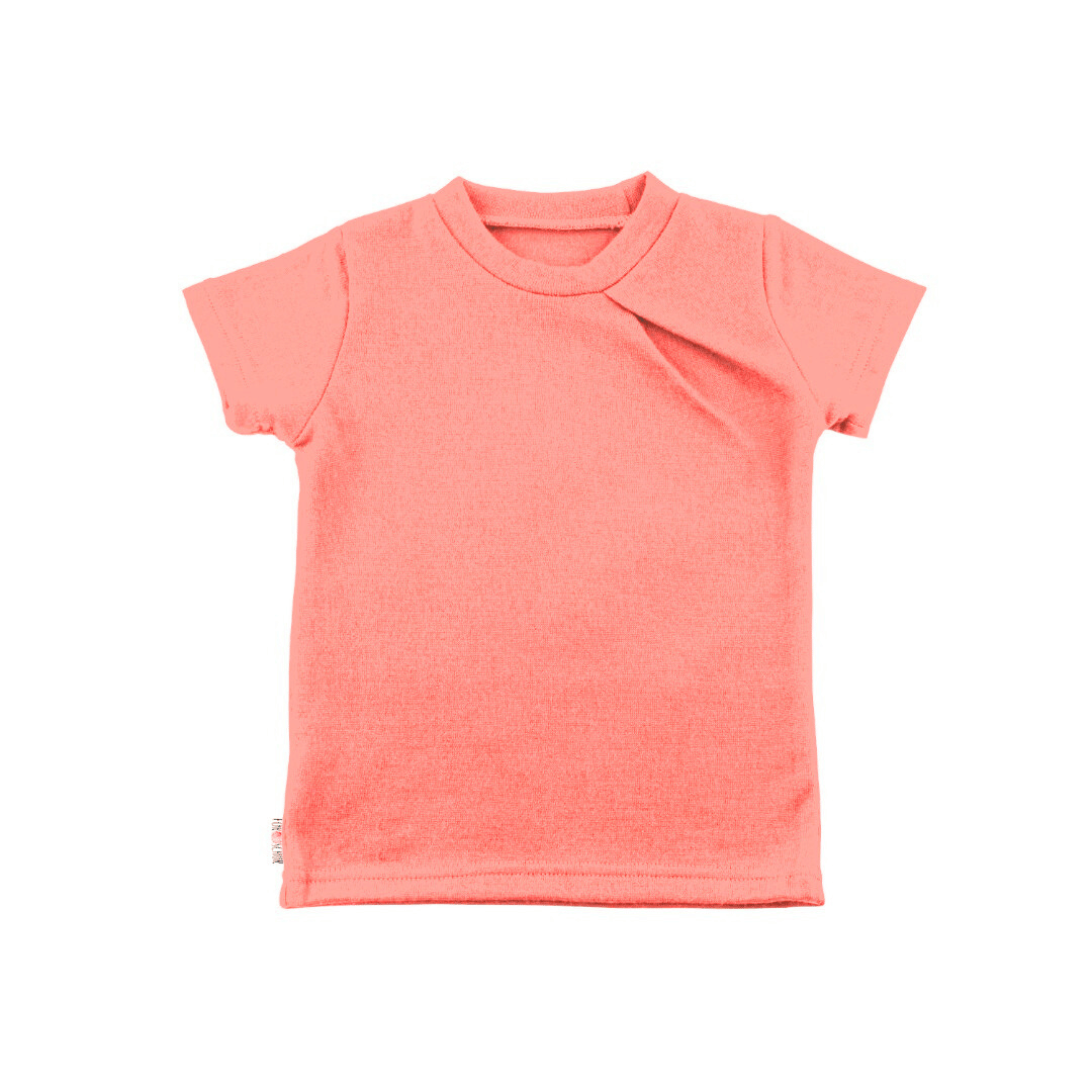 Kaschmir Kinder T-Shirt mit der Falte Rosa