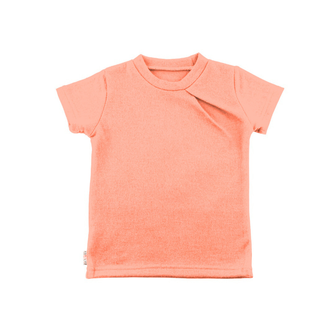 Kaschmir Kinder T-Shirt mit der Falte Rosa