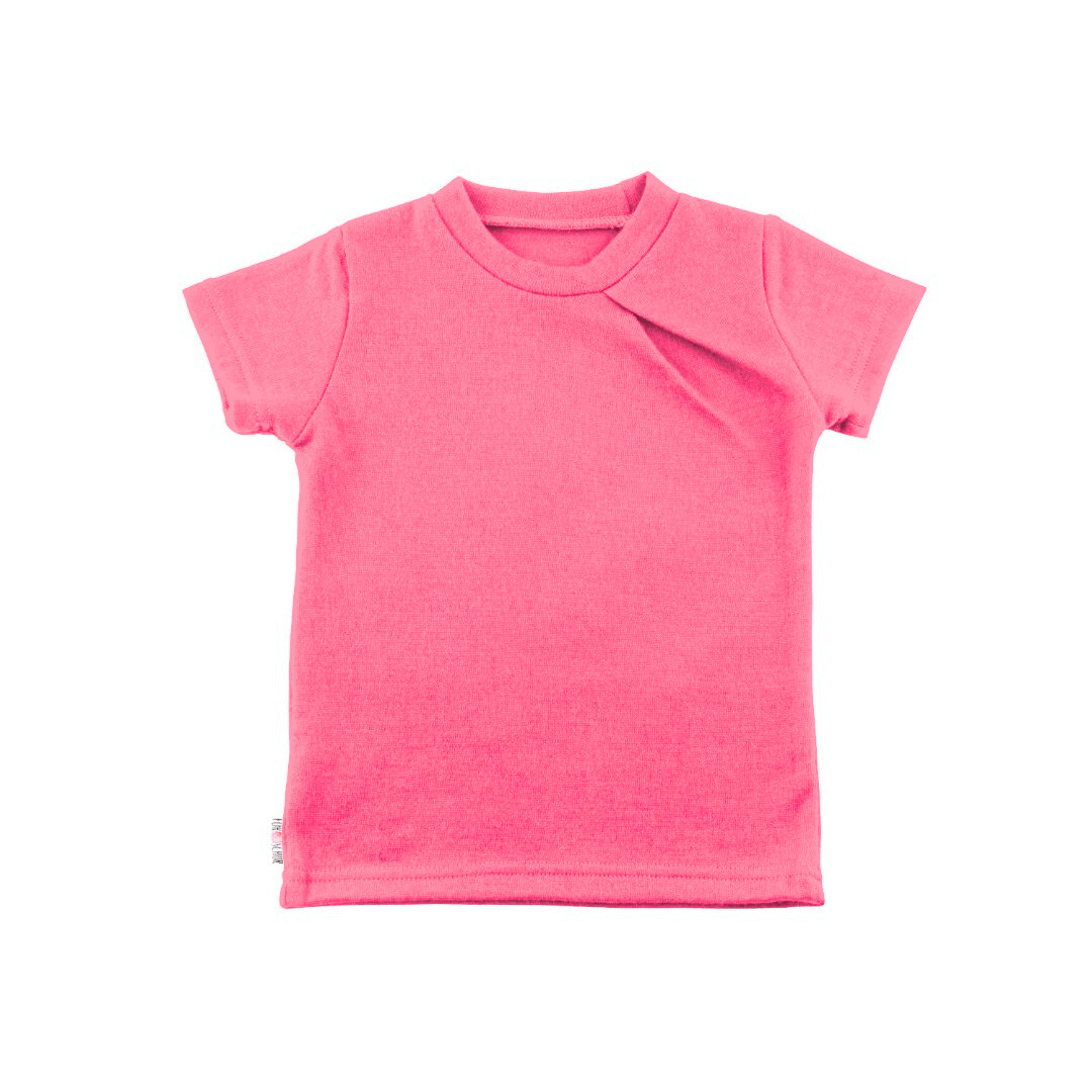 Kaschmir Kinder T-Shirt mit der Falte Rosa