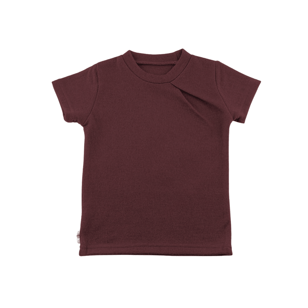 Upcycling Merino T-Shirt mit der Falte Rot - ForSchur