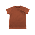 Superleichtes Merino Kinder T-Shirt mit der Falte Bernstein