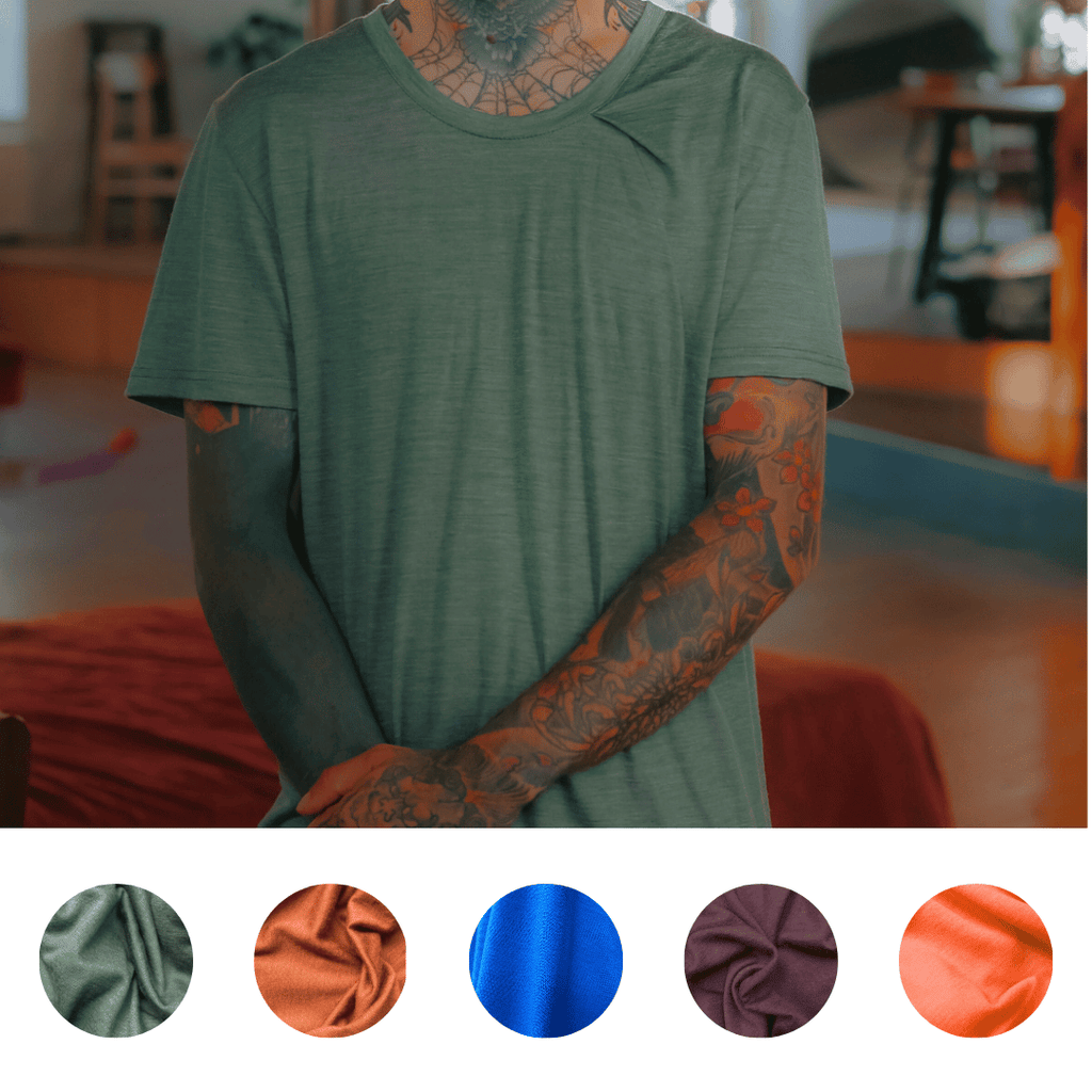 Herren T-Shirt mit der Falte Sommermerino