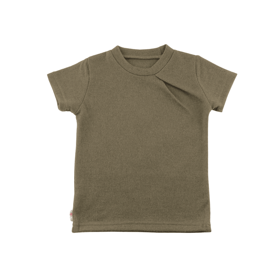 Upcycling Merino T-Shirt mit der Falte Braun - ForSchur