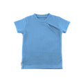 Upcycling Merino T-Shirt mit der Falte heller Atlantik meliert - ForSchur