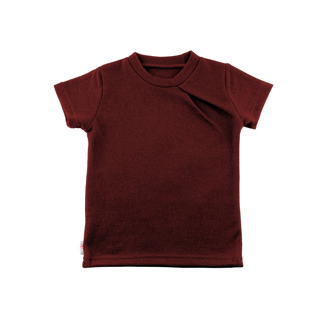Kaschmir Kinder T-Shirt mit der Falte Brombeere