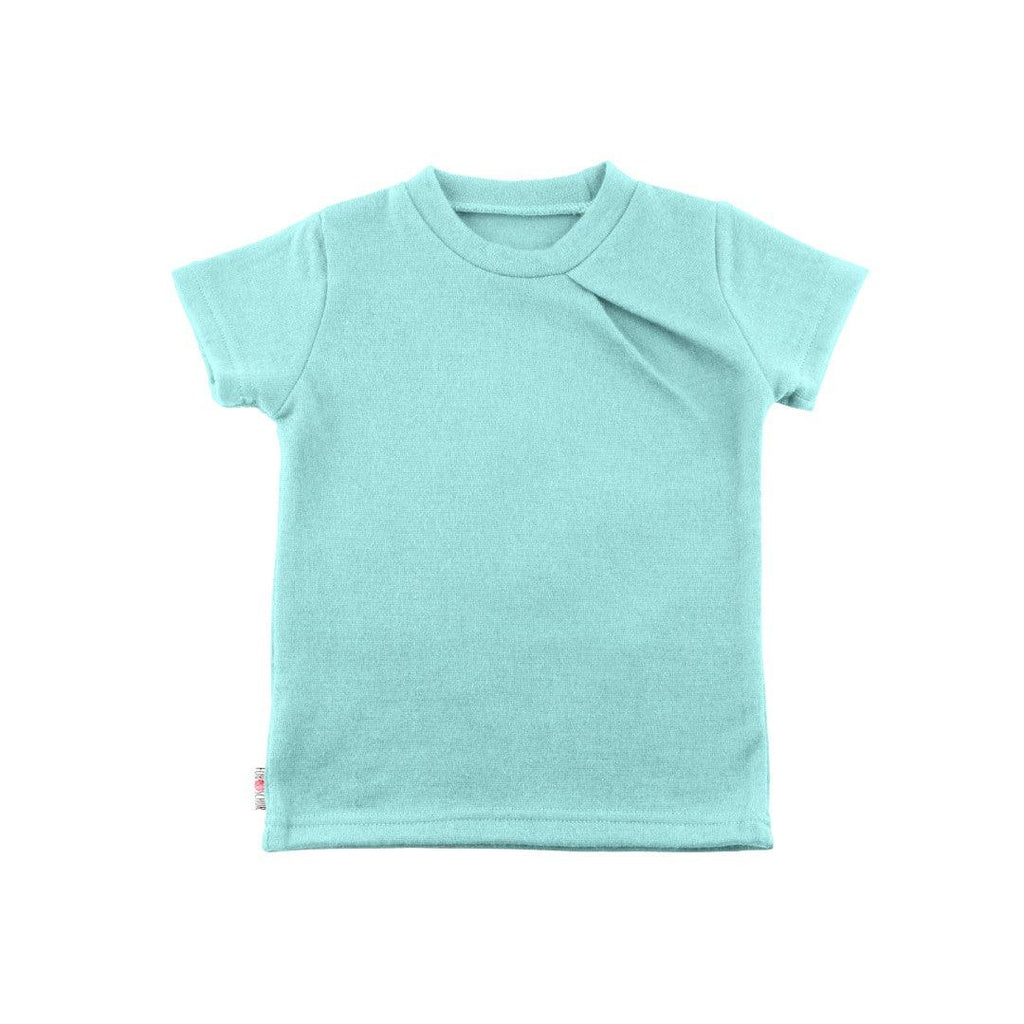 Upcycling Merino T-Shirt mit der Falte helles Eisblau - ForSchur