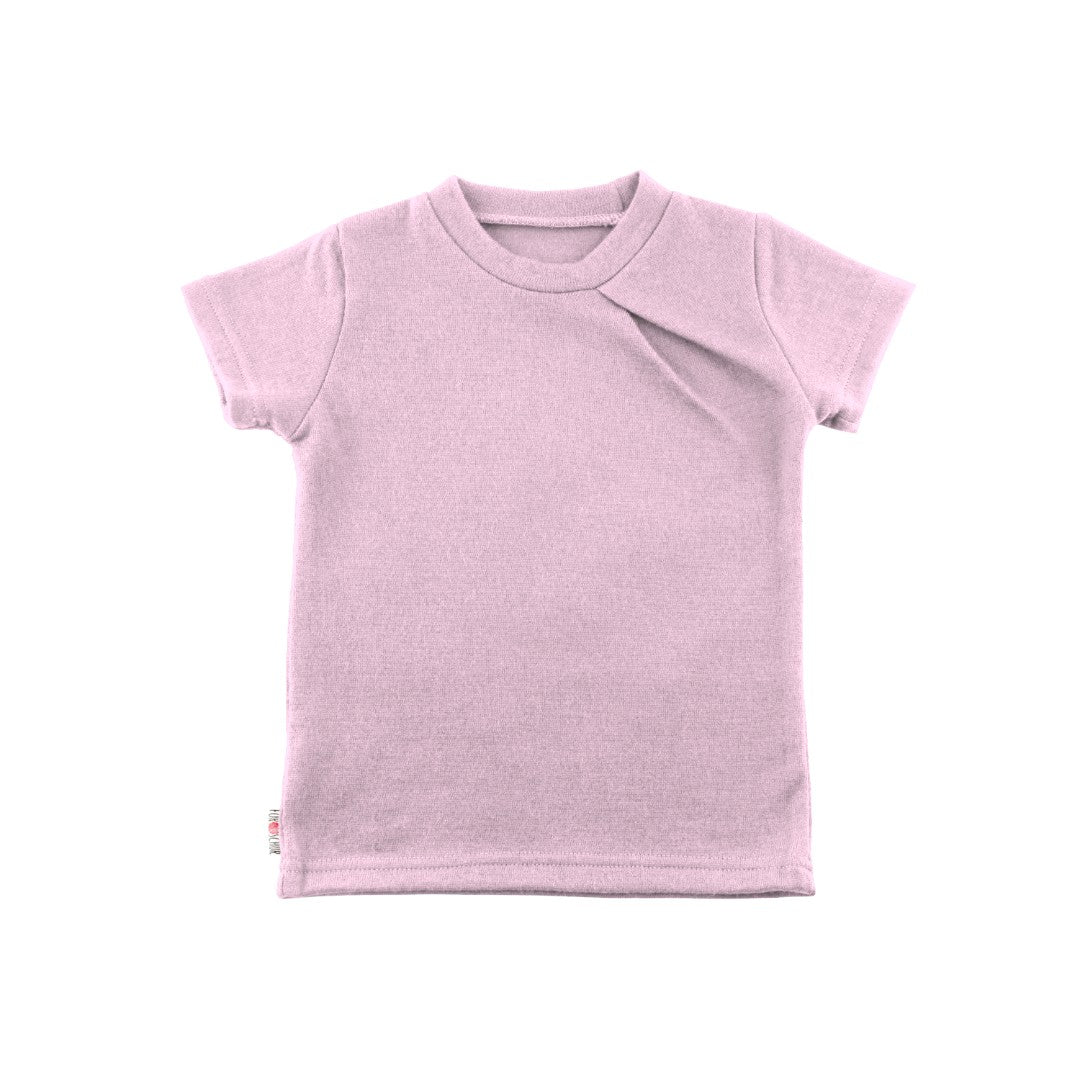 Kaschmir Kinder T-Shirt mit der Falte helles Flieder