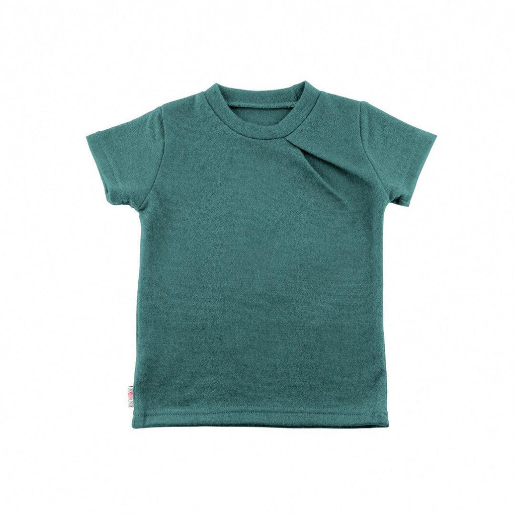 Upcycling Merino T-Shirt mit der Falte dunkler Gletscher - ForSchur