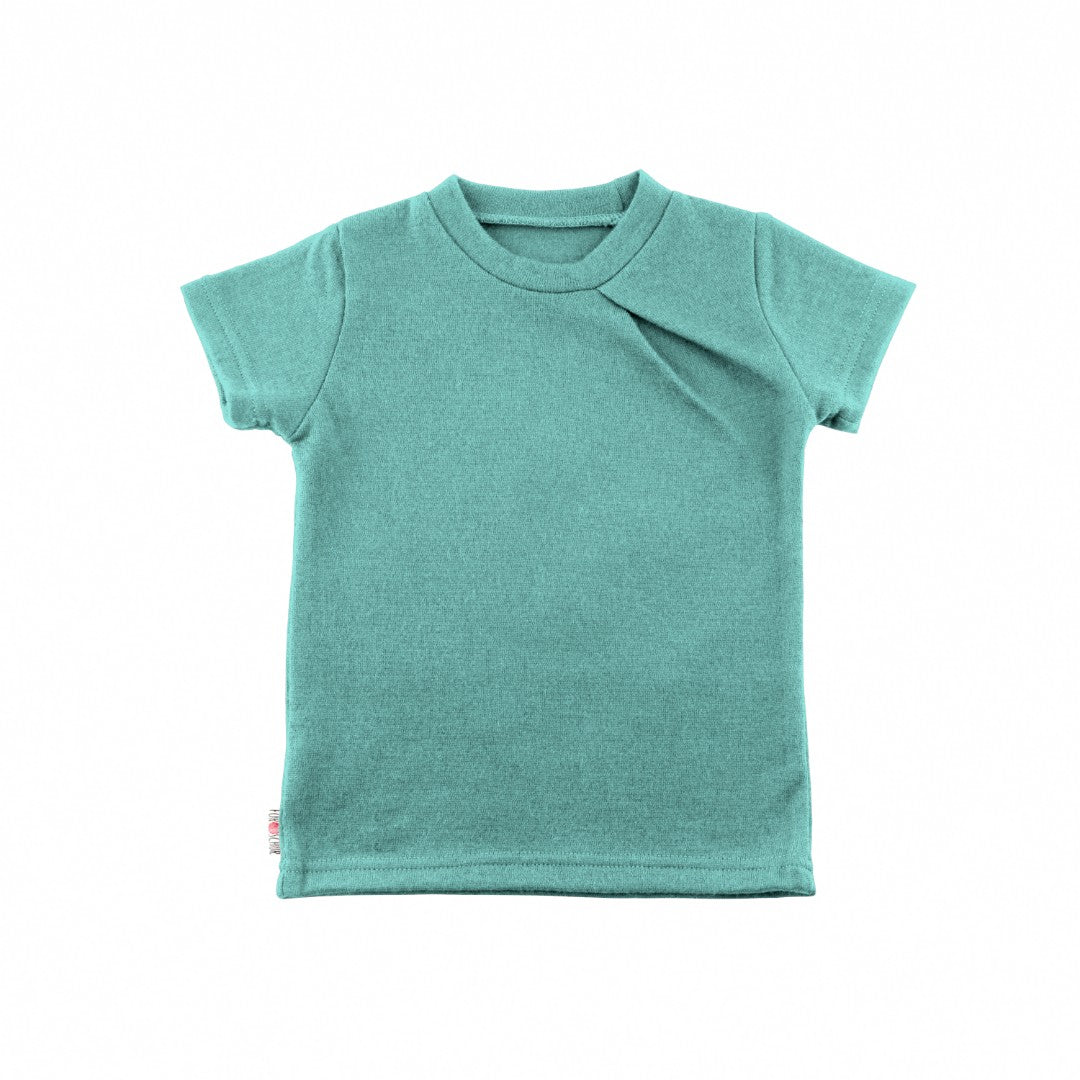 Kaschmir Kinder T-Shirt mit der Falte Gletscher meliert