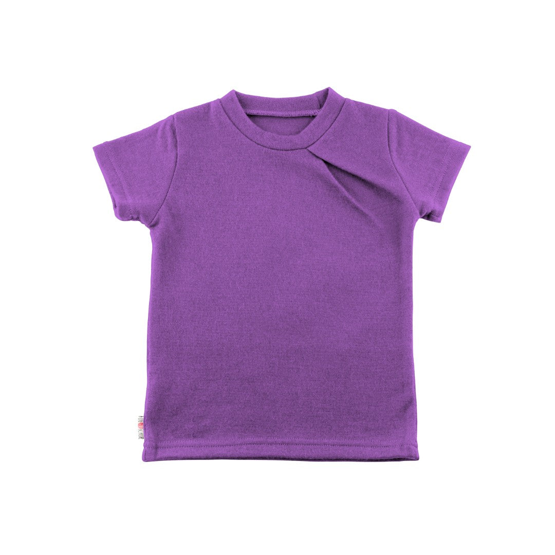 Kaschmir Kinder T-Shirt mit der Falte Lavendel