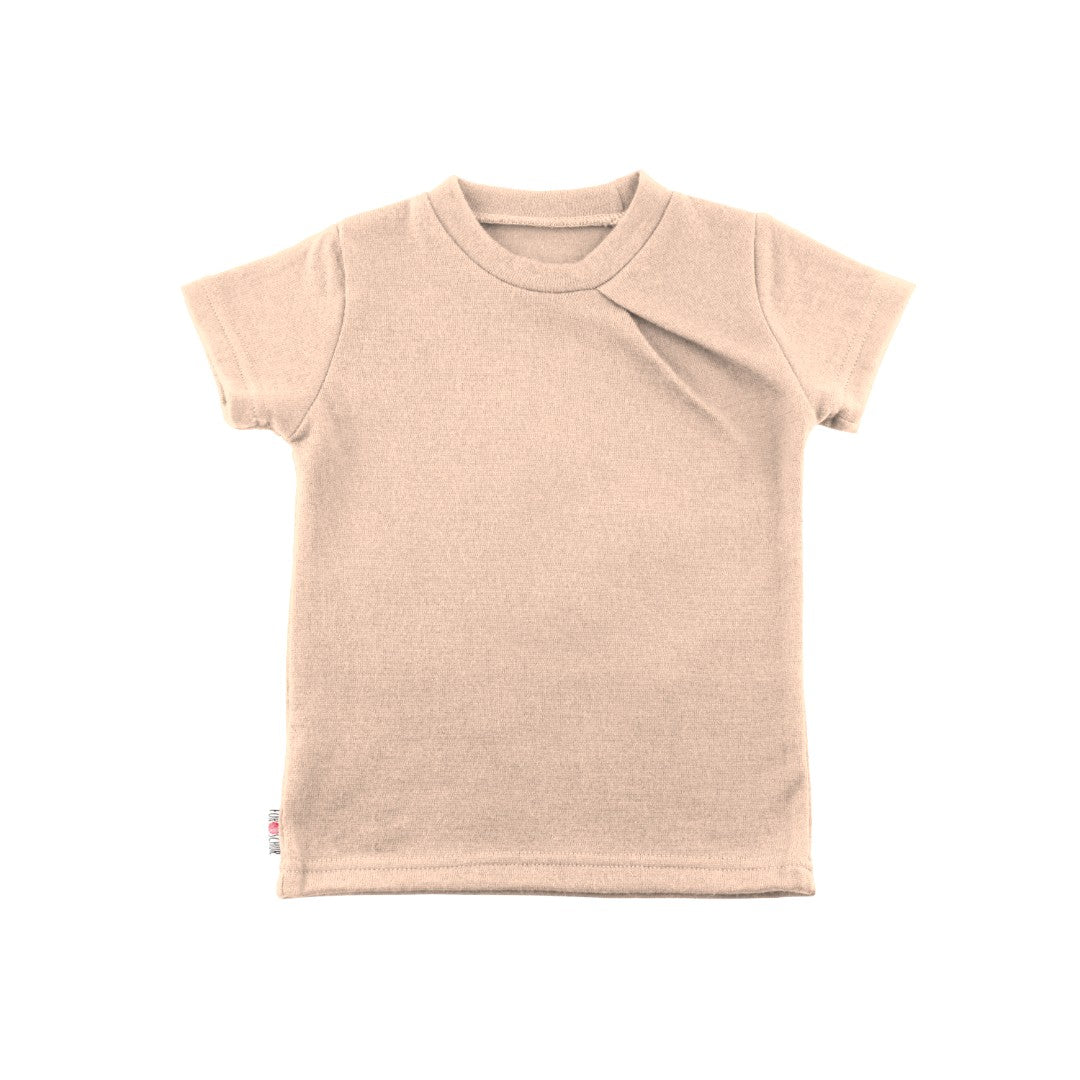 Kaschmir Kinder T-Shirt mit der Falte Magnolie