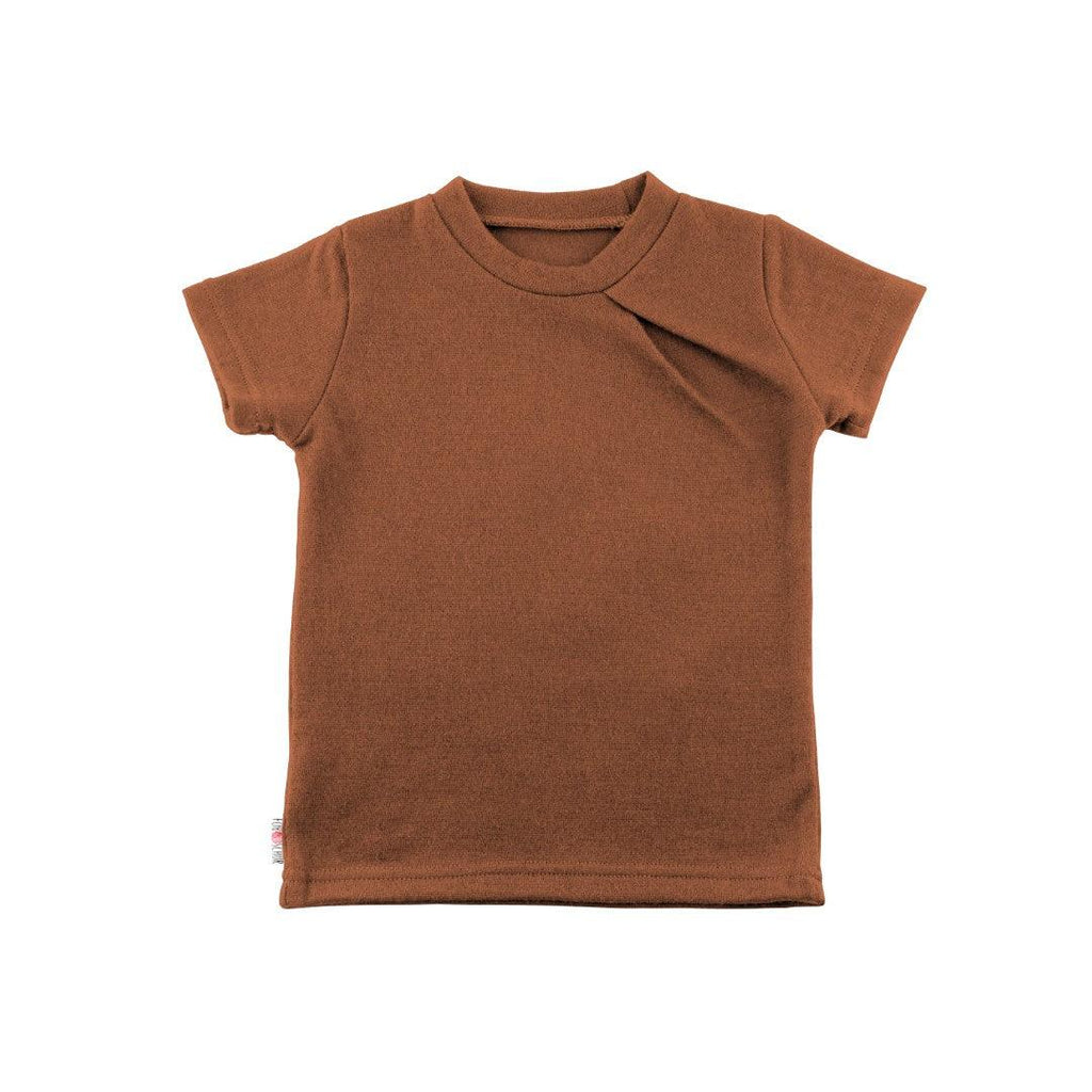 Upcycling Merino T-Shirt mit der Falte Mauve - ForSchur