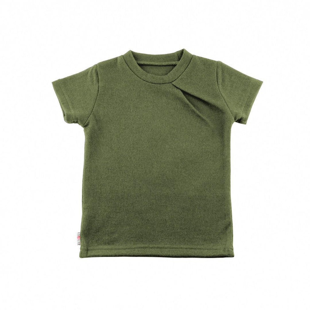 Merino T-Shirt mit der Falte Grün - ForSchur