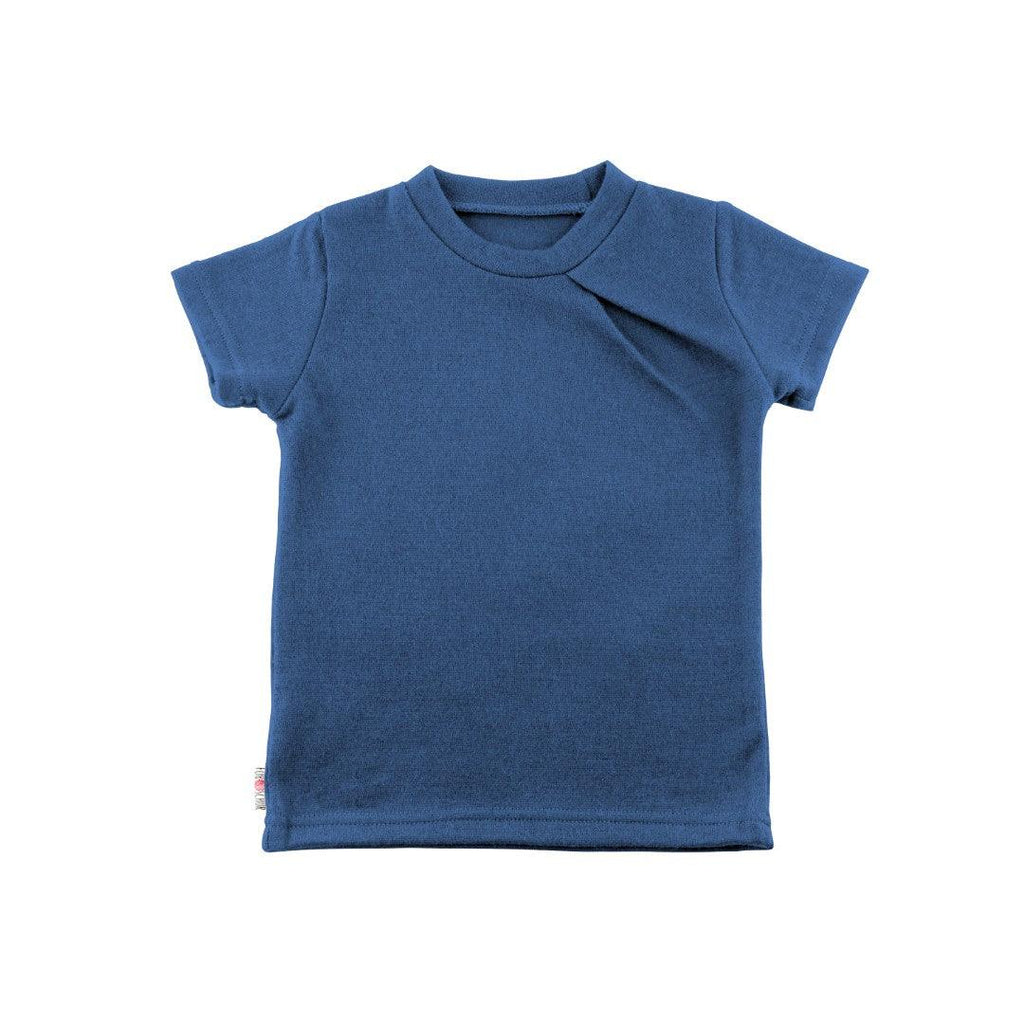 Upcycling Merino T-Shirt mit der Falte Ozean meliert - ForSchur