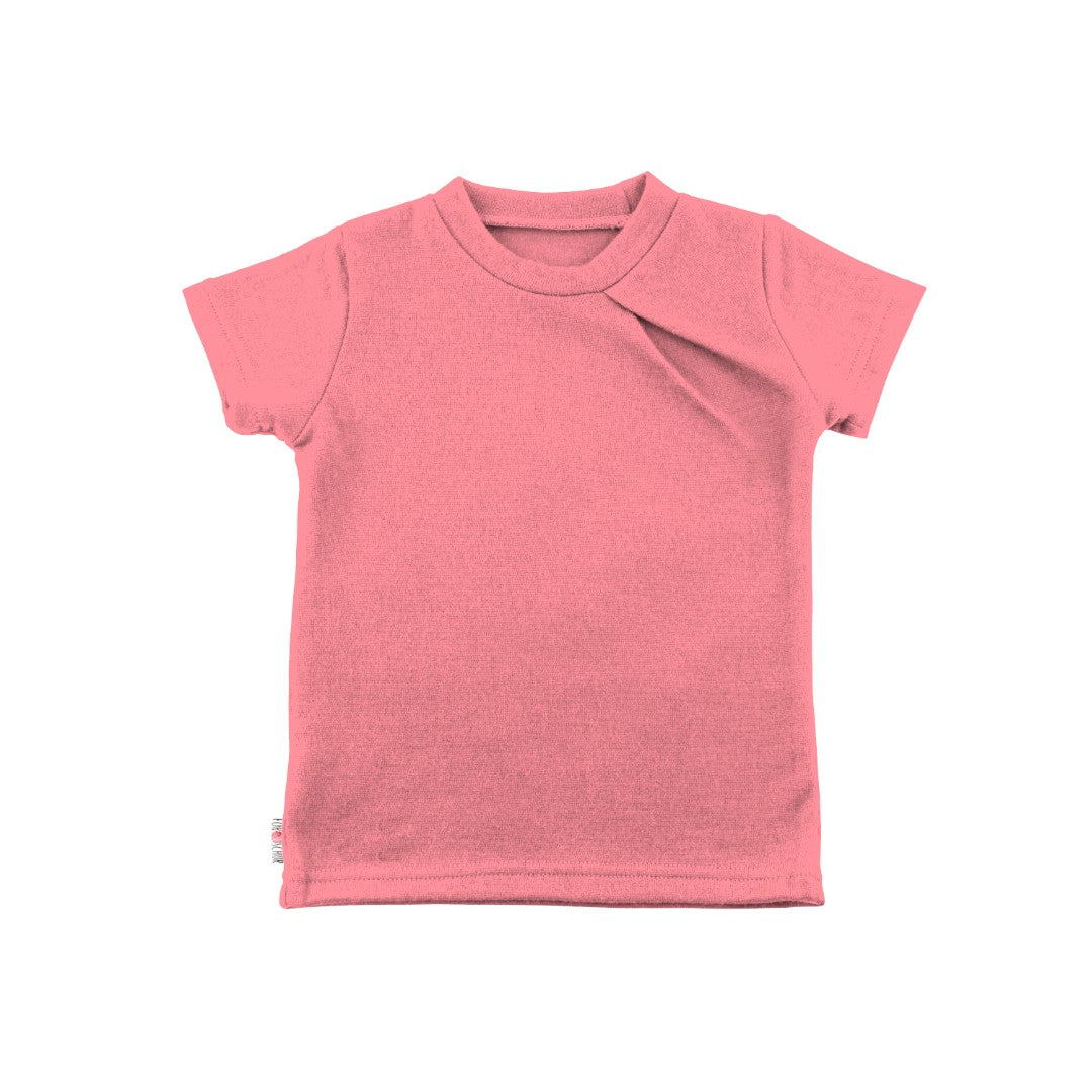 Kaschmir Kinder T-Shirt mit der Falte Rose