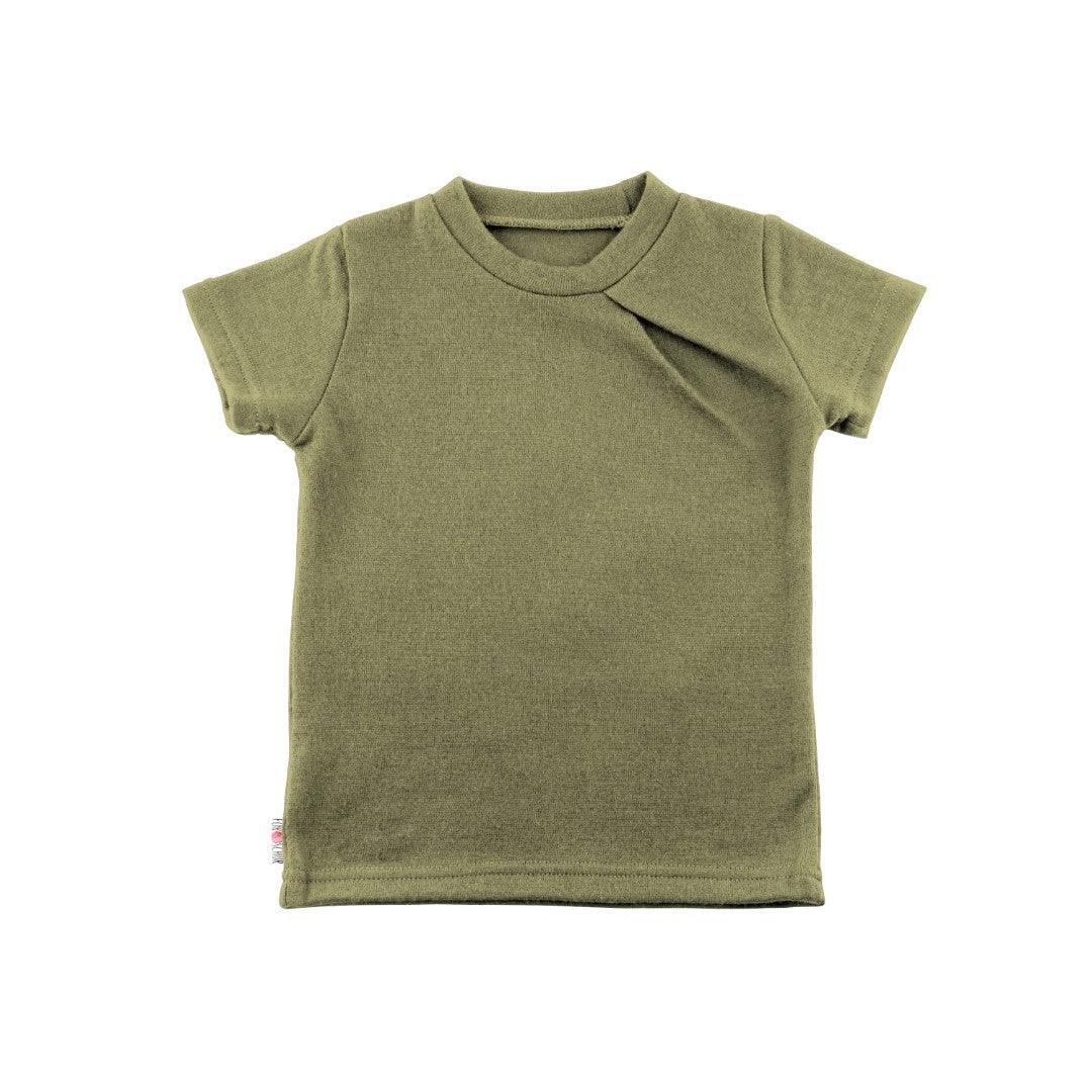 Upcycling Merino T-Shirt mit der Falte Schilf - ForSchur