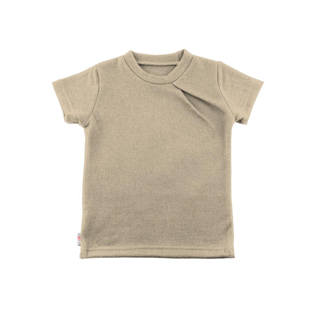 Upcycling Merino T-Shirt mit der Falte Ton meliert - ForSchur