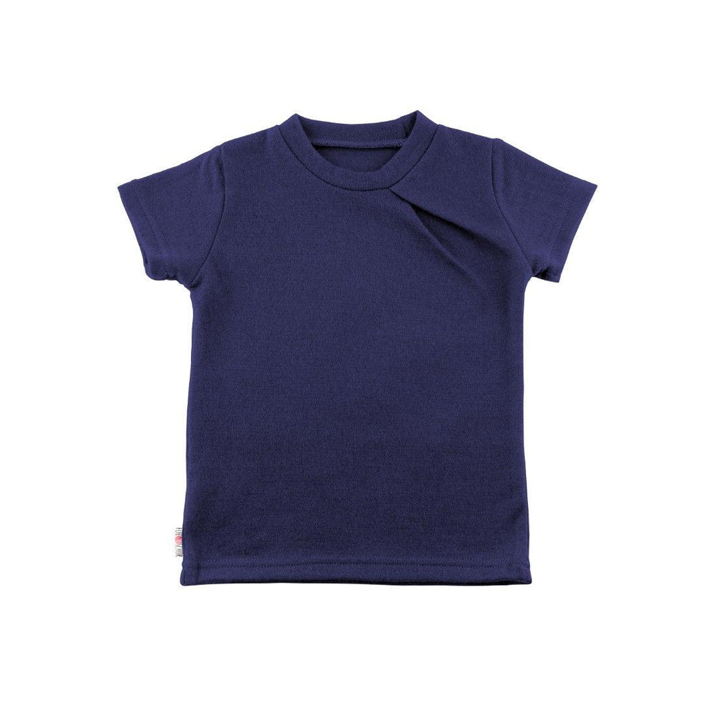 Upcycling Merino T-Shirt mit der Falte Veilchen - ForSchur