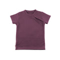 Upcycling Merino T-Shirt mit der Falte Weinbeere meliert