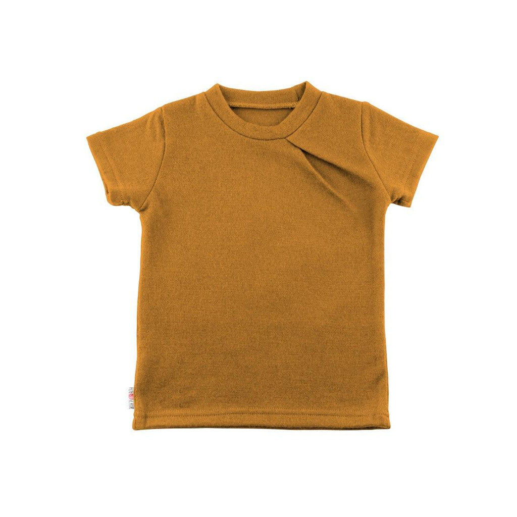 Upcycling Merino T-Shirt mit der Falte Zimt - ForSchur