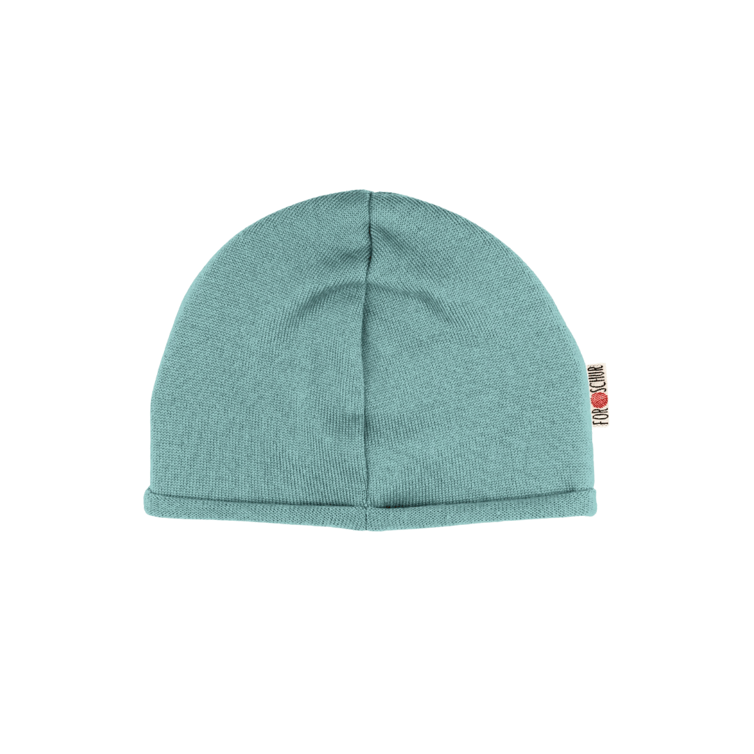 Upcycling Kaschmir Beanie Blau meliert - ForSchur
