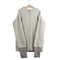 Wollfleece Kapuzenjacke Braun