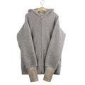 Wollfleece Kapuzenjacke Braun