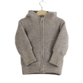 Wollfleece Kapuzenjacke Braun