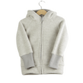Wollfleece Kapuzenjacke Braun
