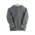 Wollfleece Kapuzenjacke Grau