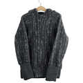 Wollfleece Kapuzenjacke Grau